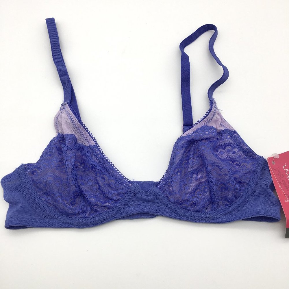 Xhilaration‎ tshirt bra violet lace NEW